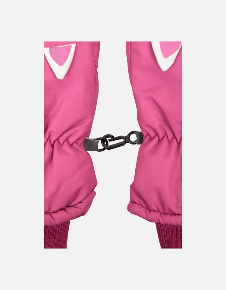 Girls Critter Unicorn Ski Mittens