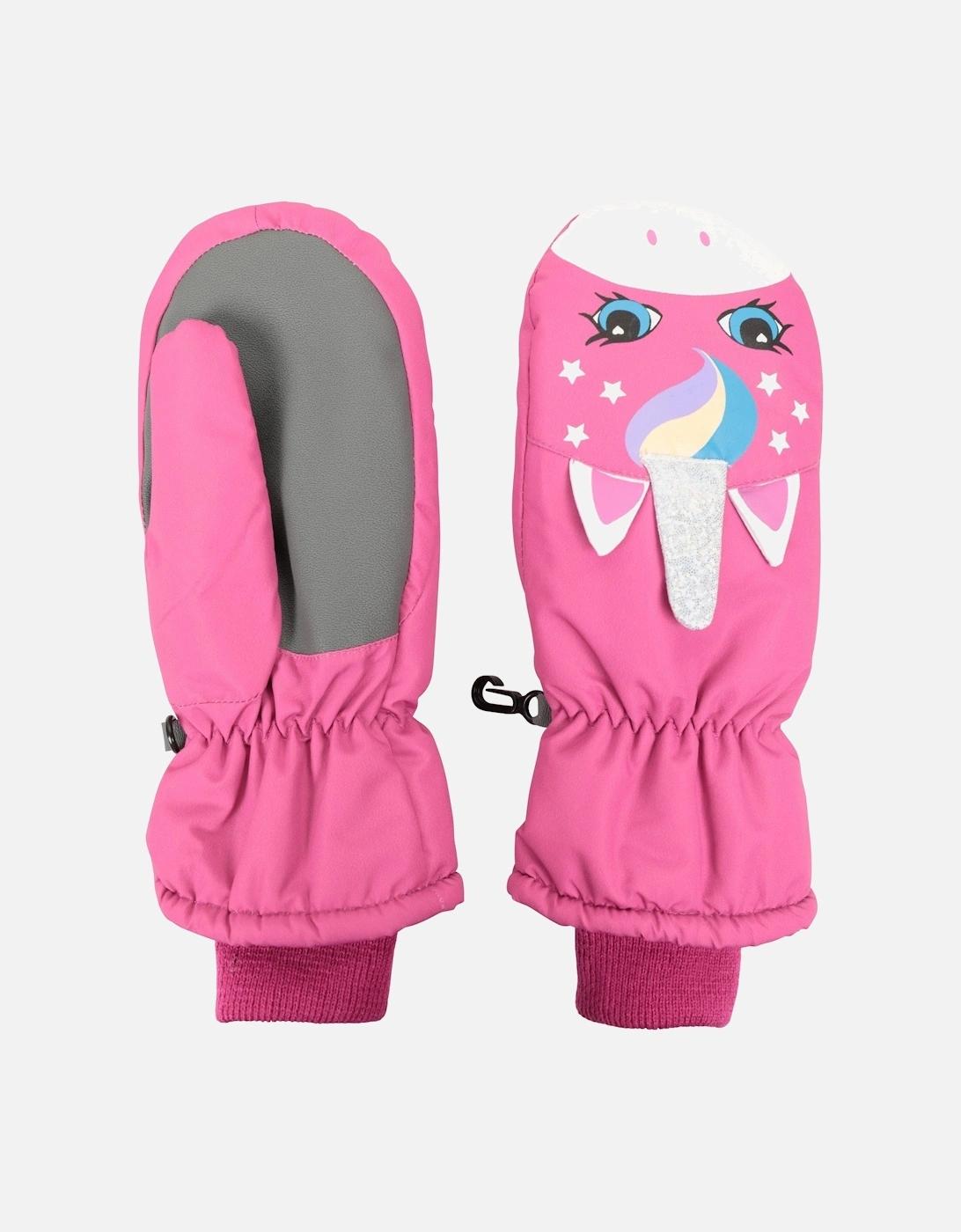 Girls Critter Unicorn Ski Mittens