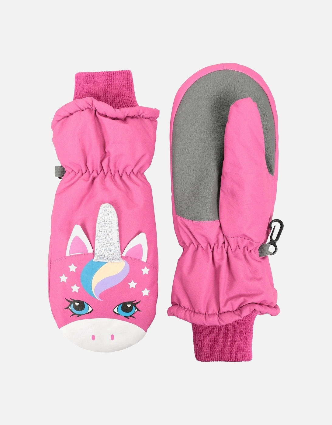 Girls Critter Unicorn Ski Mittens