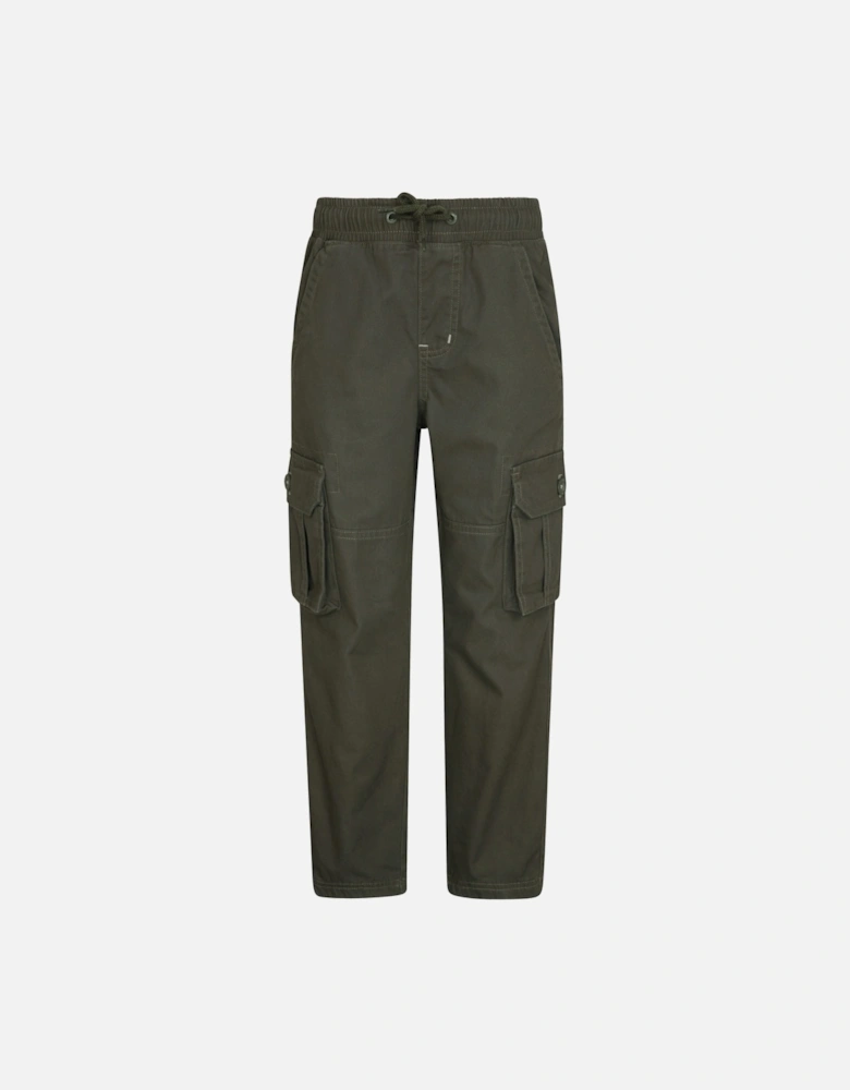 Childrens/Kids Jersey Lined Pull-On Cargo Trousers