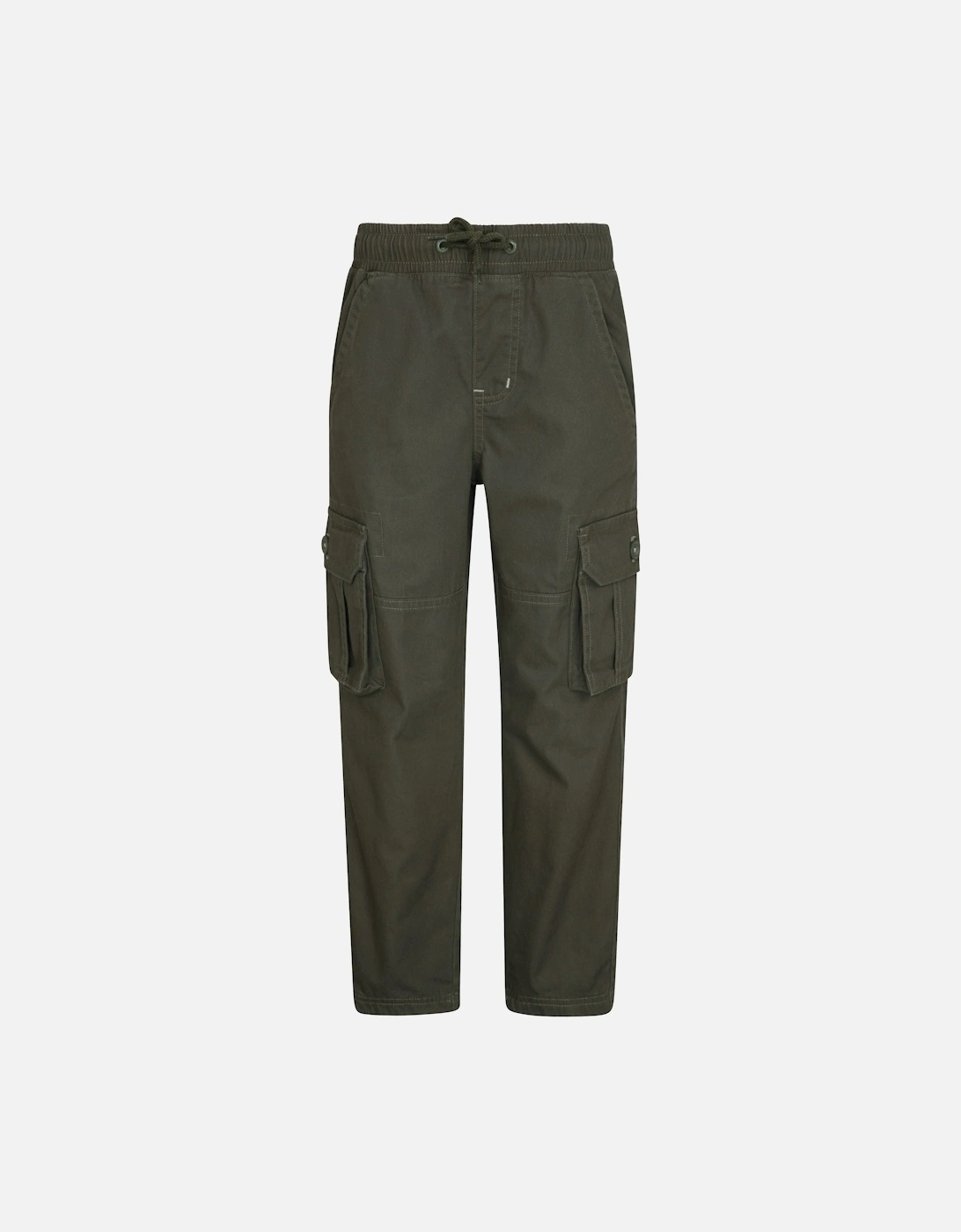 Childrens/Kids Jersey Lined Pull-On Cargo Trousers, 5 of 4