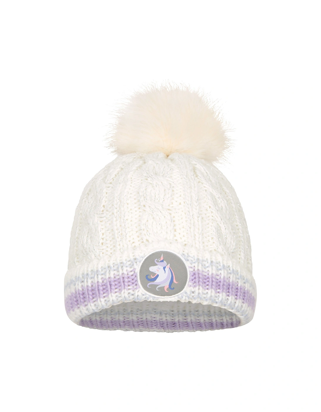 Childrens/Kids Unicorn Pom Pom Beanie, 6 of 5