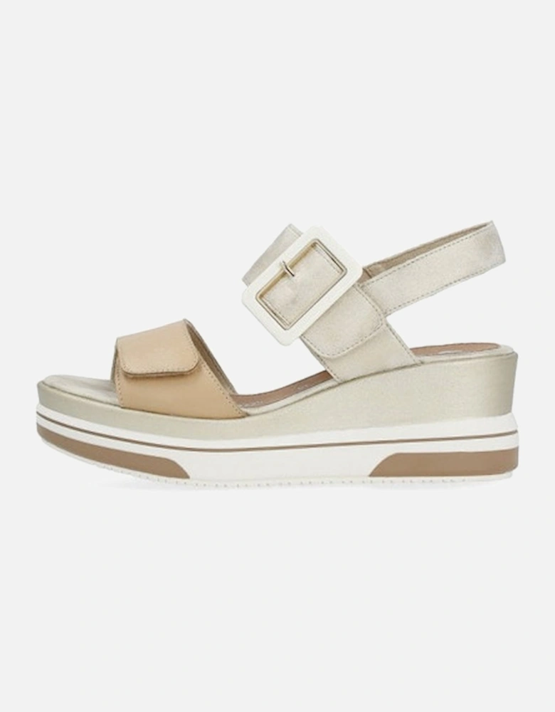 Women's Wedge Sandal Metallic