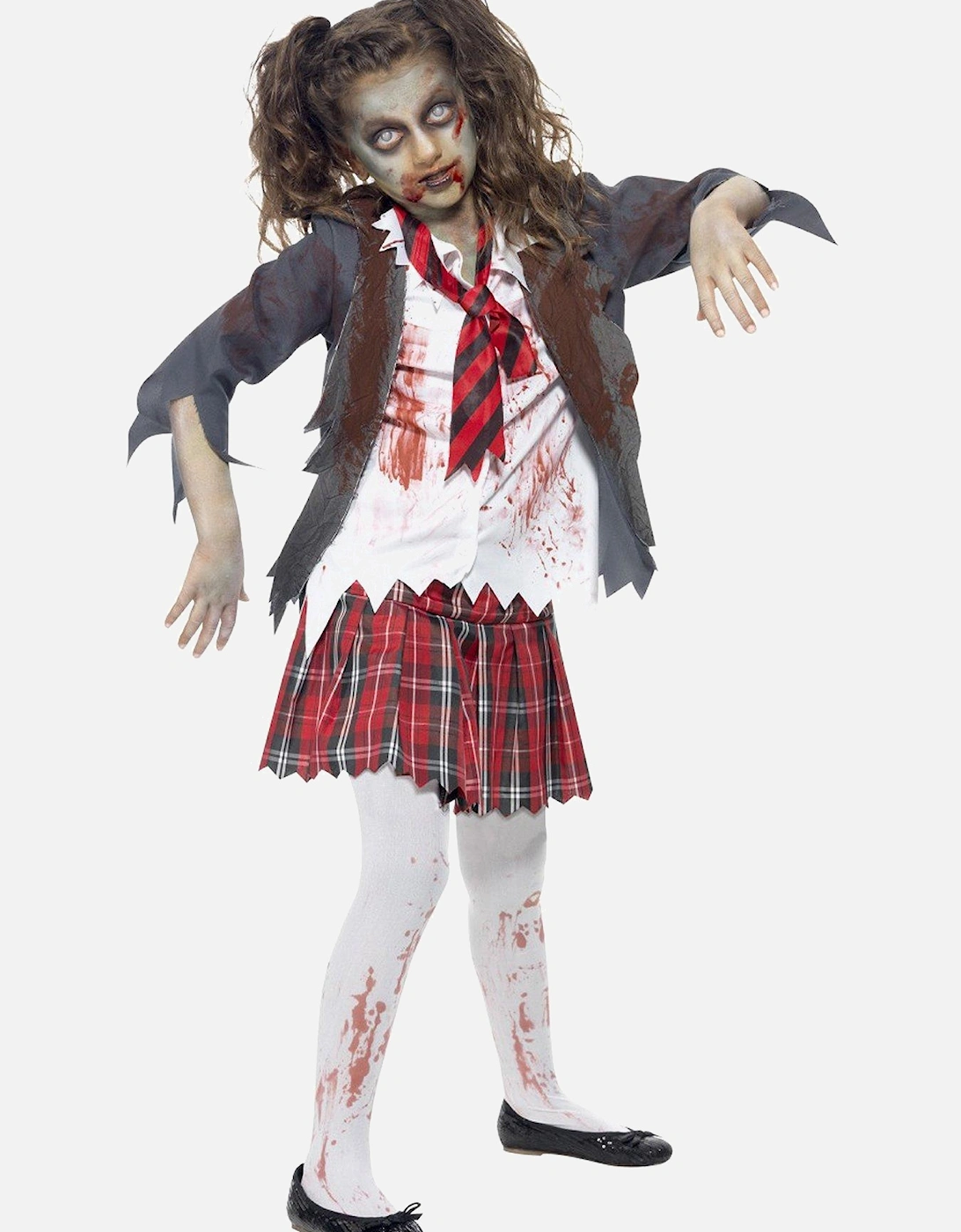 Halloween Girls Zombie Schoolgirl - Child Costume, 2 of 1