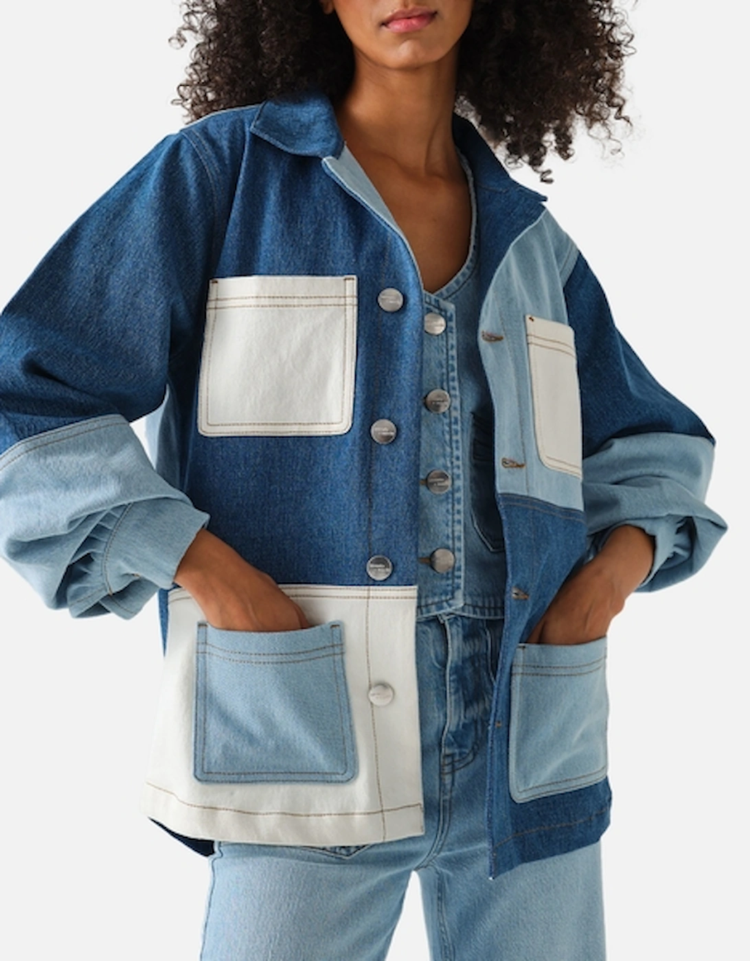 Piper Patched Denim Chore Jacket, 2 of 1