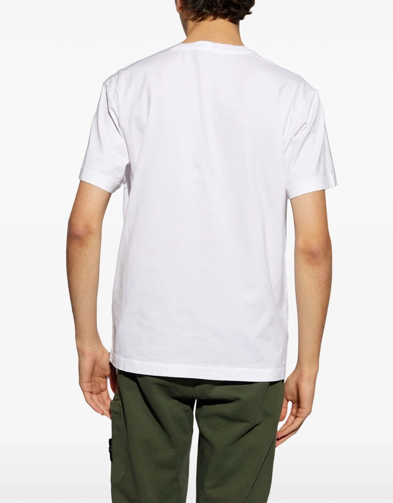 Compass Patch Logo T-Shirt in White