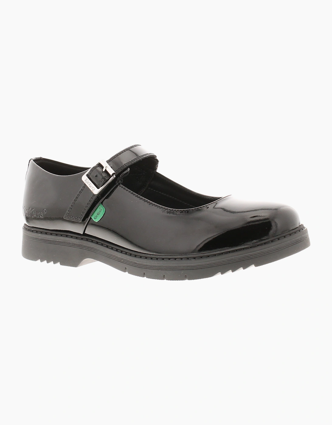 Kickers Women's Black Work Shoes School Finley Mj Buckle UK Size - Size 6