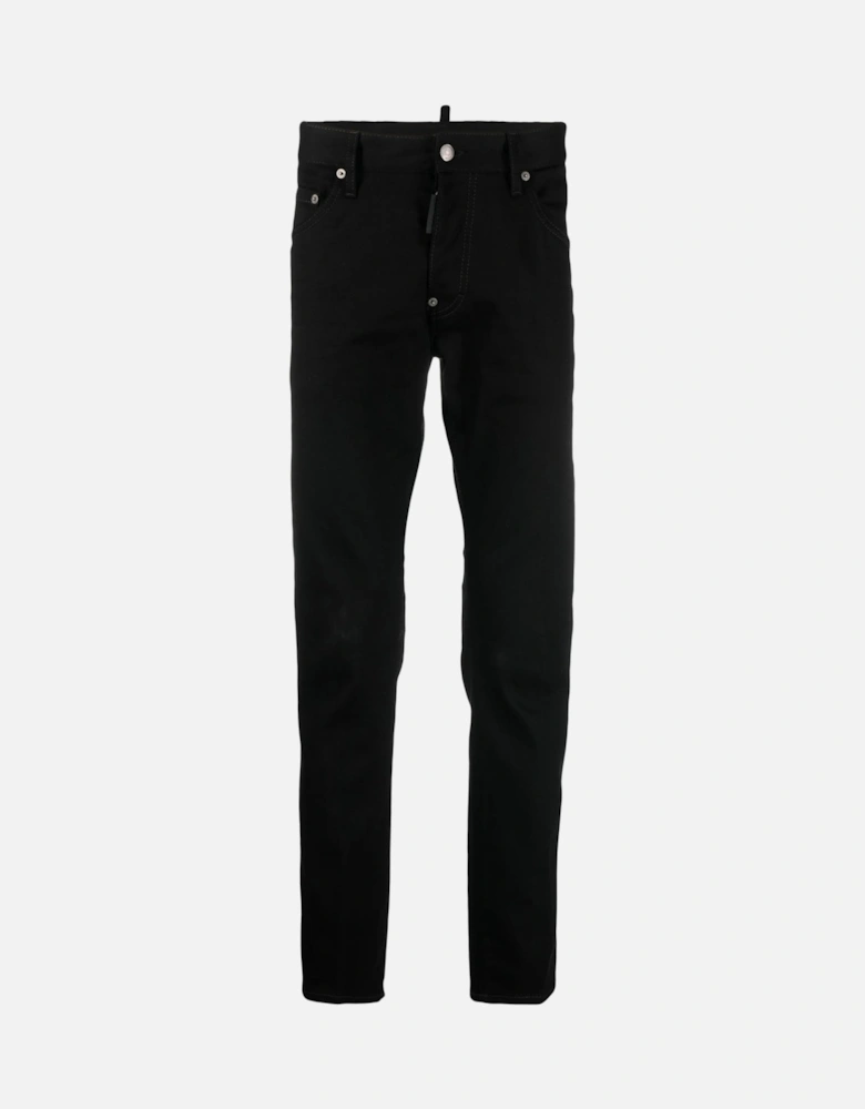 Solid Black Skater Jeans Black