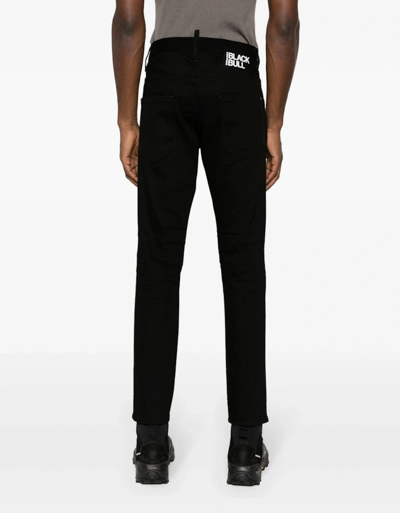 Solid Black Skater Jeans Black