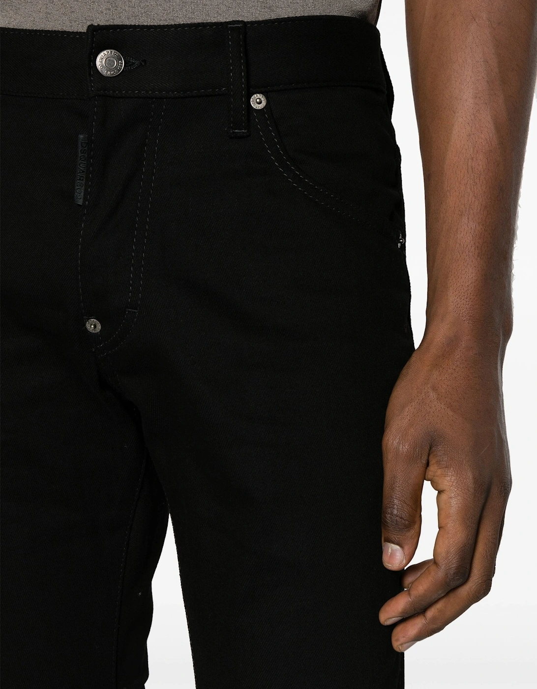 Solid Black Skater Jeans Black