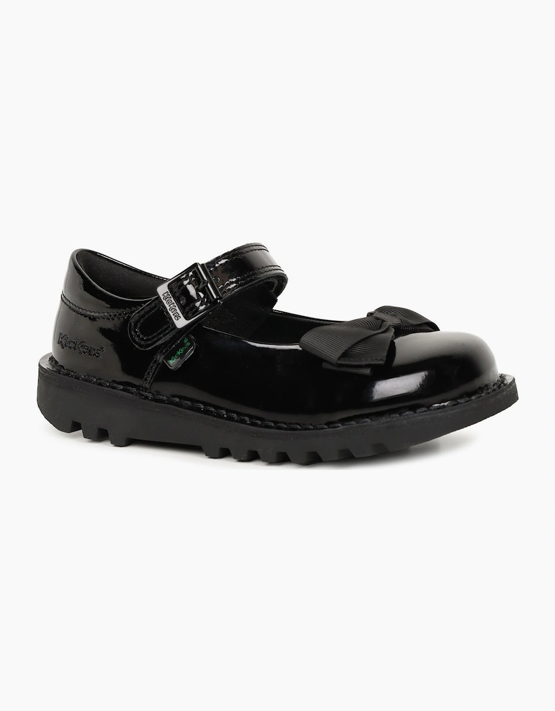 Kickers Girls Black  Mj Bow Infant School Shoes - Size 8.5 Kids