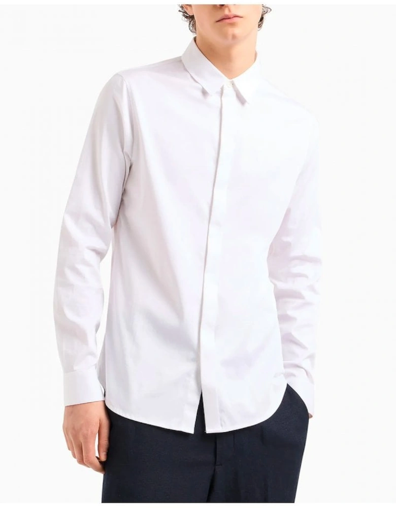 Poplin Long Sleeve Shirt White