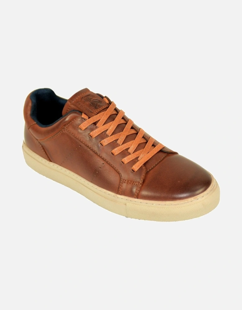 Front Bronx Cup Sole Leather Trainer Tan