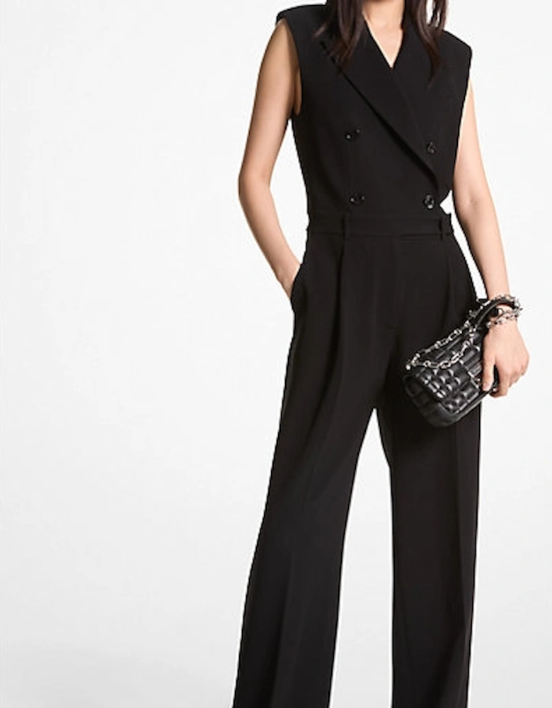 Crepe Double-Breasted Jumpsuit