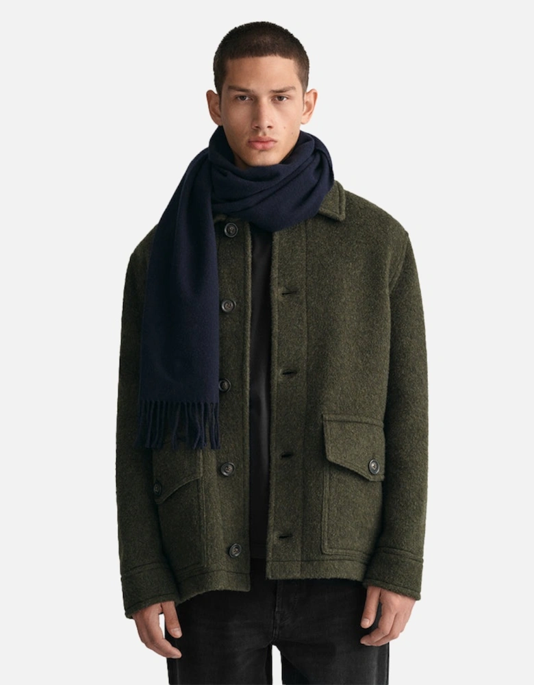 Wool Scarf, Navy