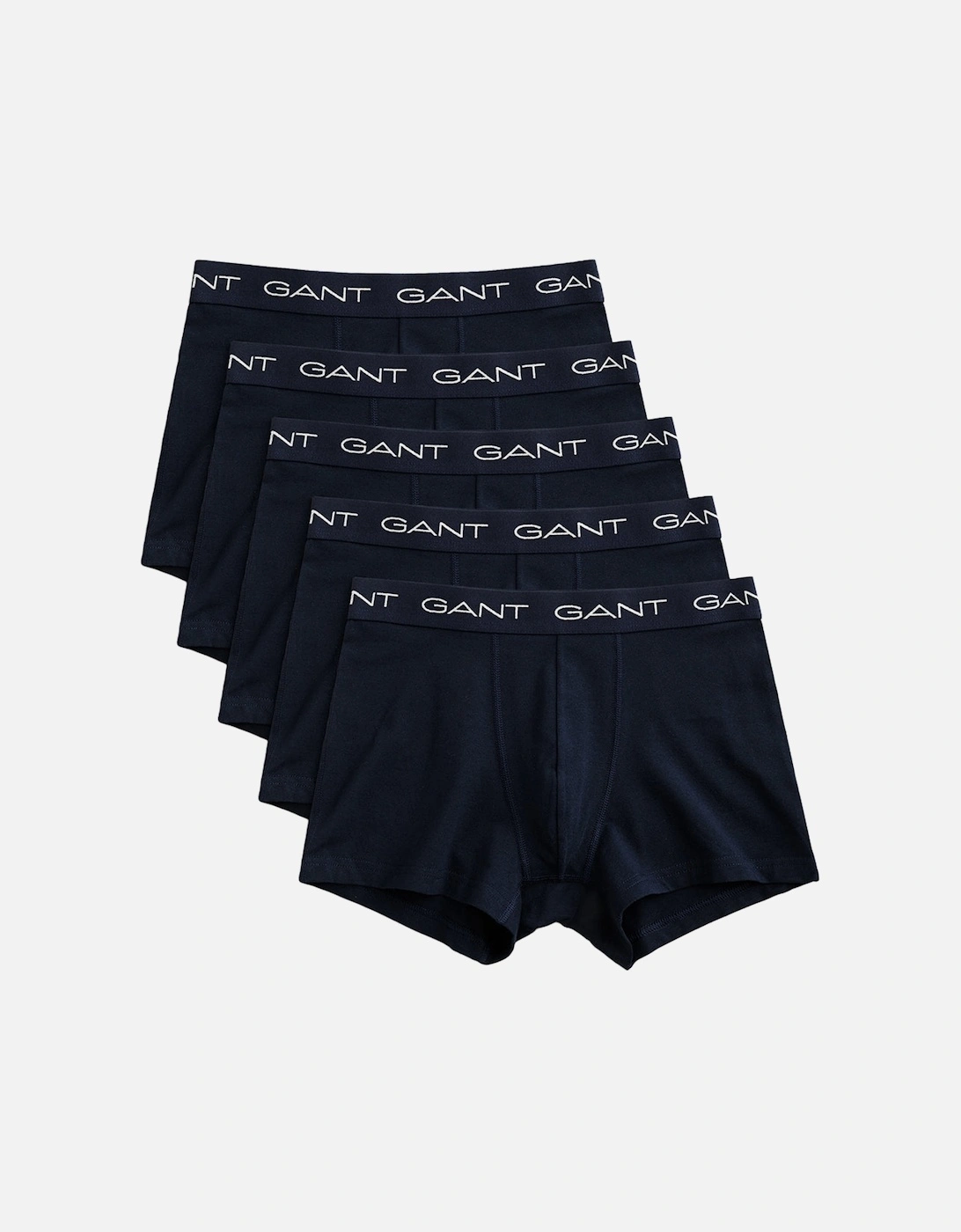 5-Pack Logo Waistband Boxer Trunks, Navy, 5 of 4