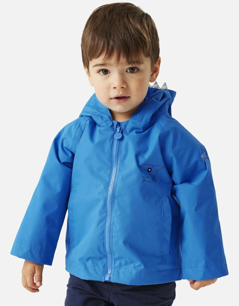 Kids Animal Print Hooded Waterproof Jacket