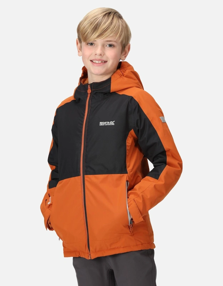 Kids Beamz III Waterproof Hooded Jacket - Black Seal