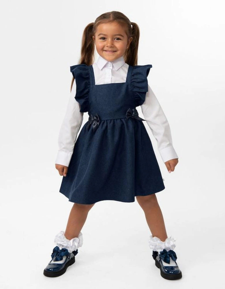 Navy Pinafore Dress