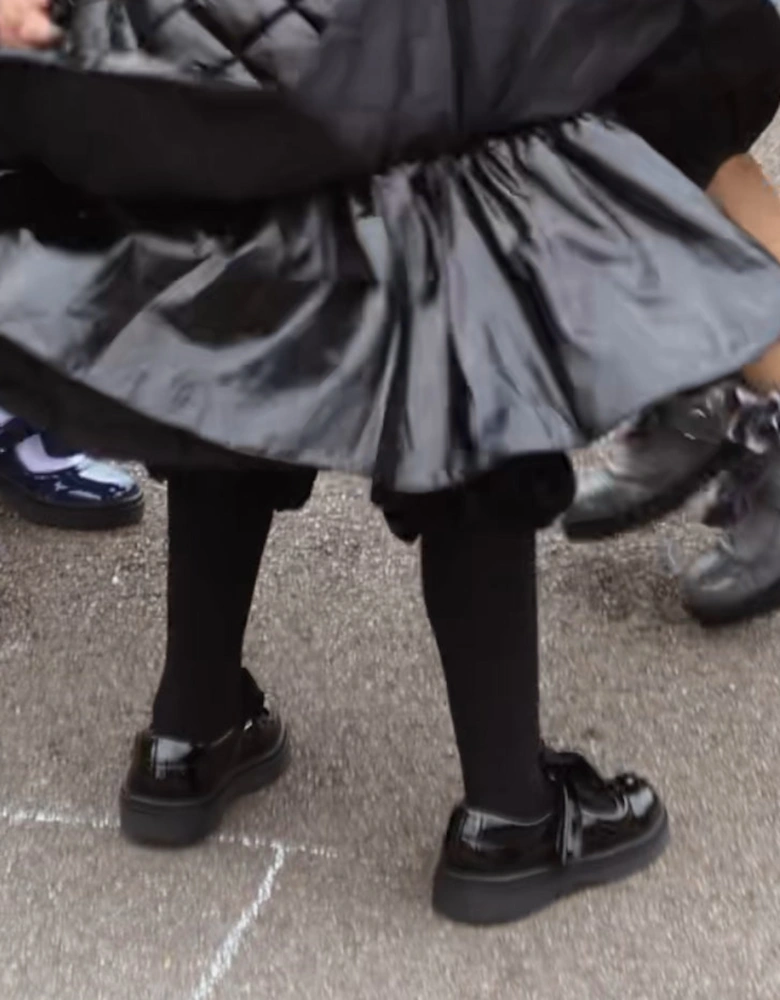 Black Bow School Shoes (no bow on back)