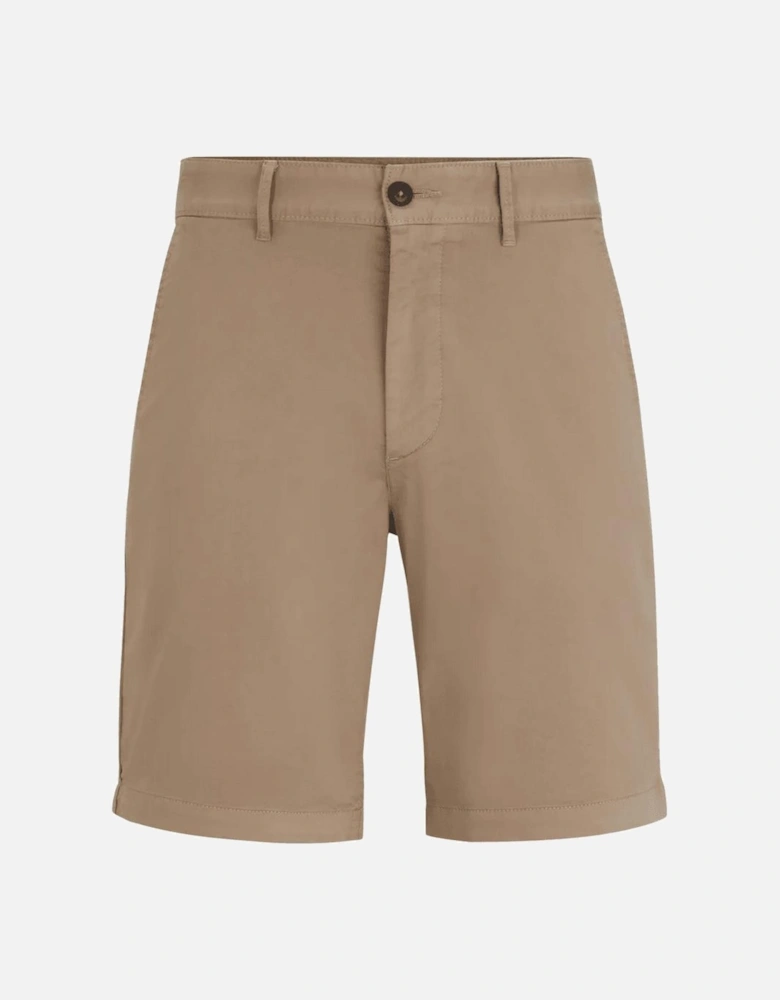 Cotton Slim Fit Brown Chino Shorts