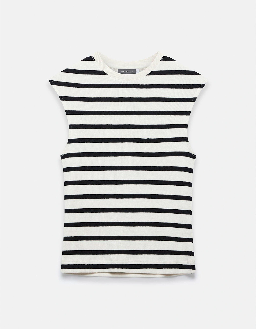 Stripe Ribbed Seamless T-Shirt