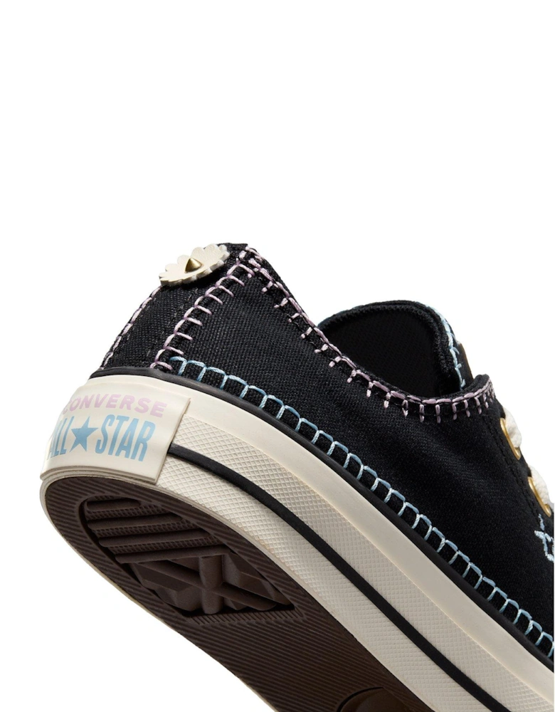 Womens Stitch Sich Ox Trainers - Black