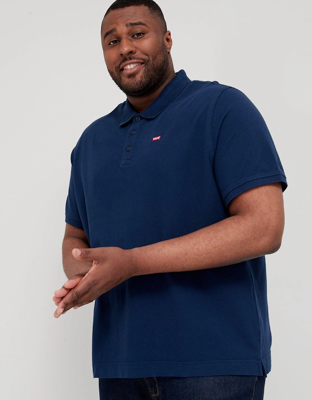 Big & Tall Small Logo Polo Shirt - Blue, 2 of 1