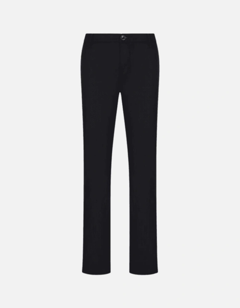 Cotton Slim Fit Black Chino Pants