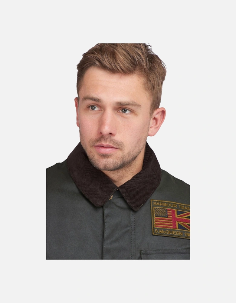 Steve Mcqueen Workers Wax Jacket Sage