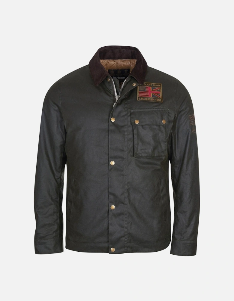 Steve Mcqueen Workers Wax Jacket Sage