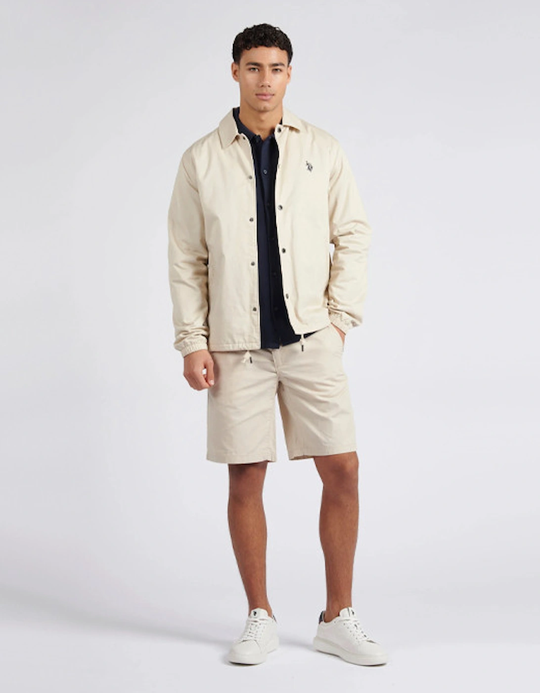 U S Polo Assn Men's Linen Blend Chino Short French Oak