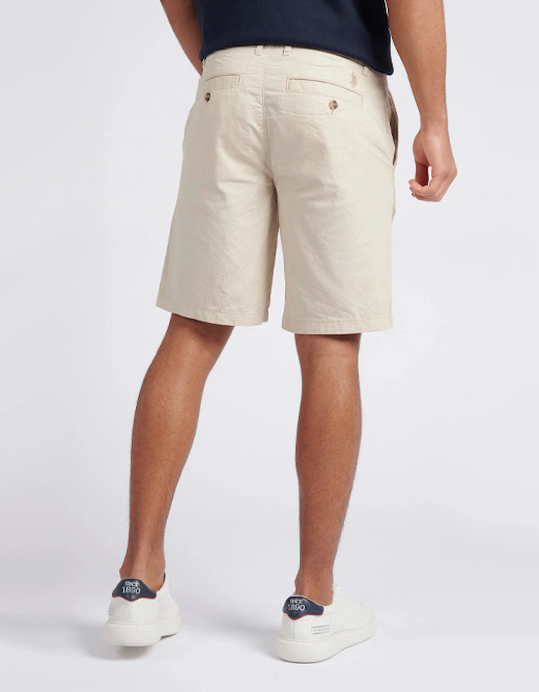 U S Polo Assn Men's Linen Blend Chino Short French Oak