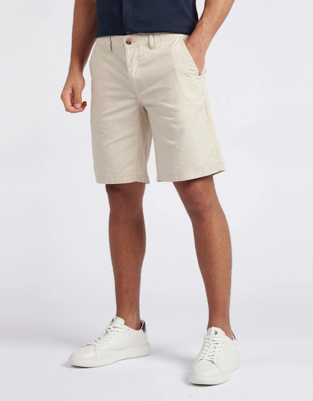 U S Polo Assn Men's Linen Blend Chino Short French Oak, 8 of 7