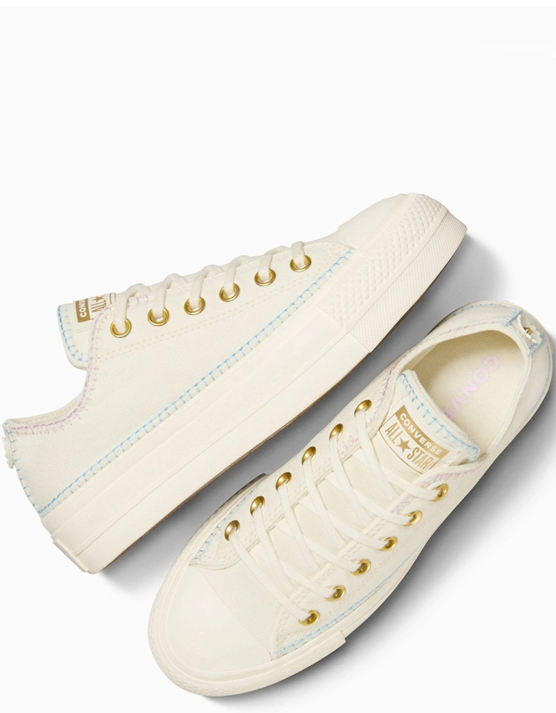 Womens Lift Stitch Sich Ox Trainers - Off White