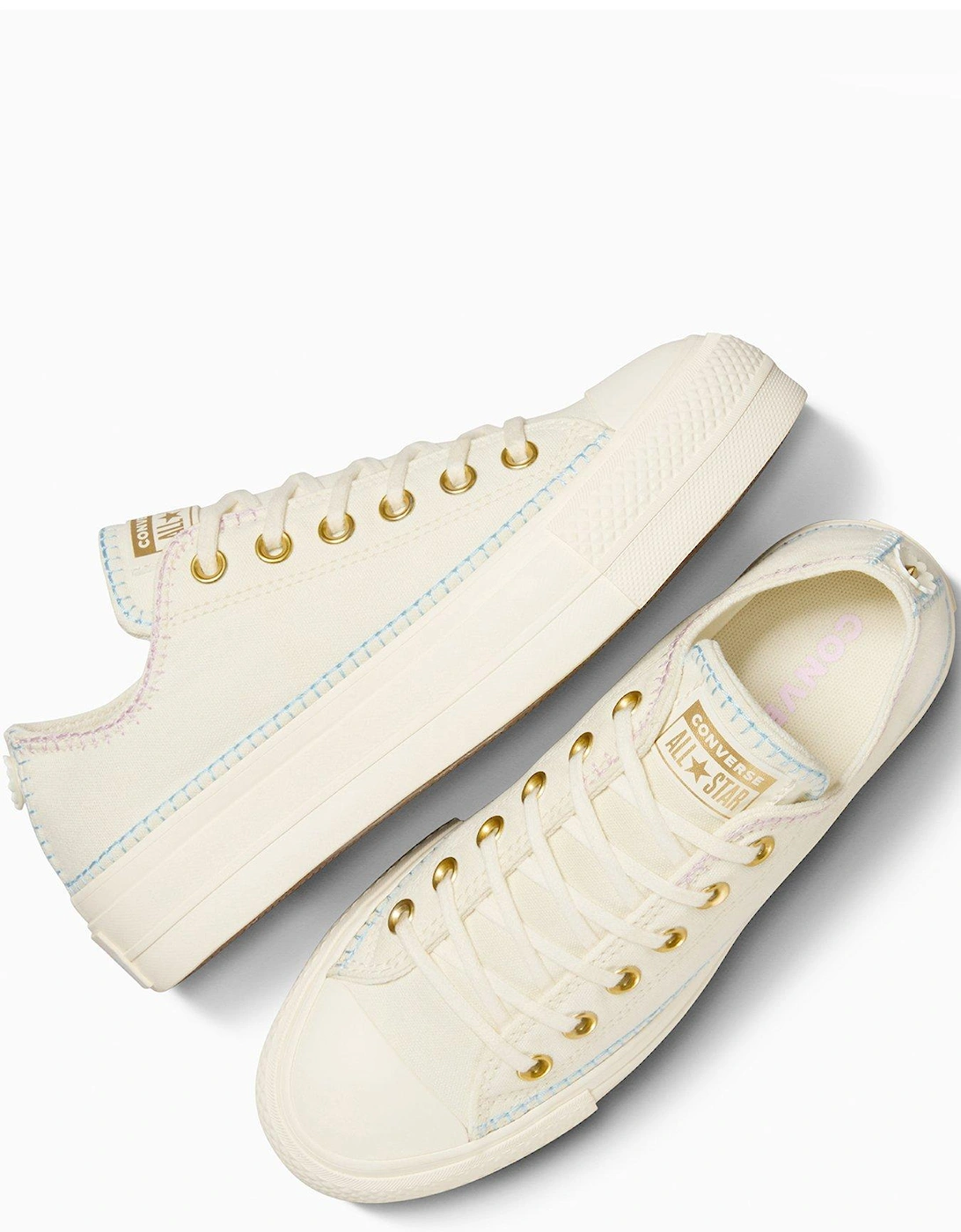 Womens Lift Stitch Sich Ox Trainers - Off White