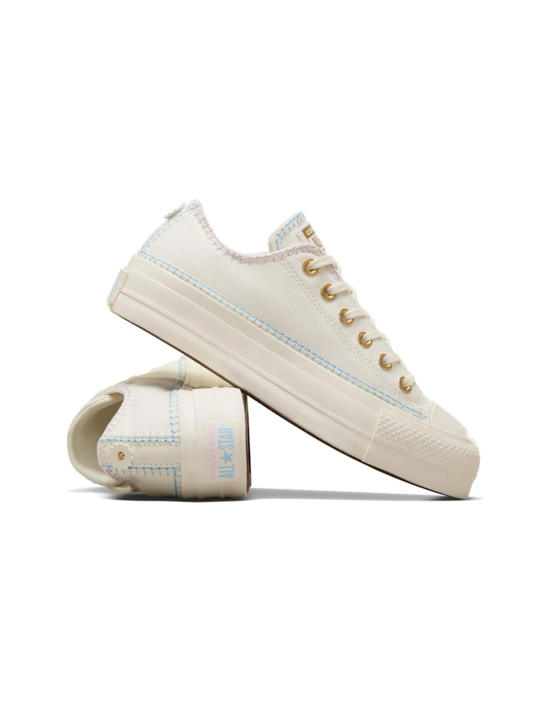 Womens Lift Stitch Sich Ox Trainers - Off White