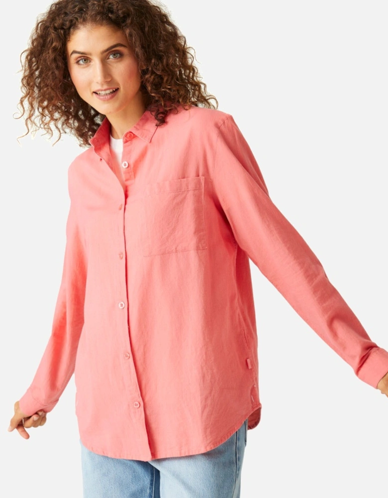 Womens Primevere Cotton Blend Long Sleeved Shirt