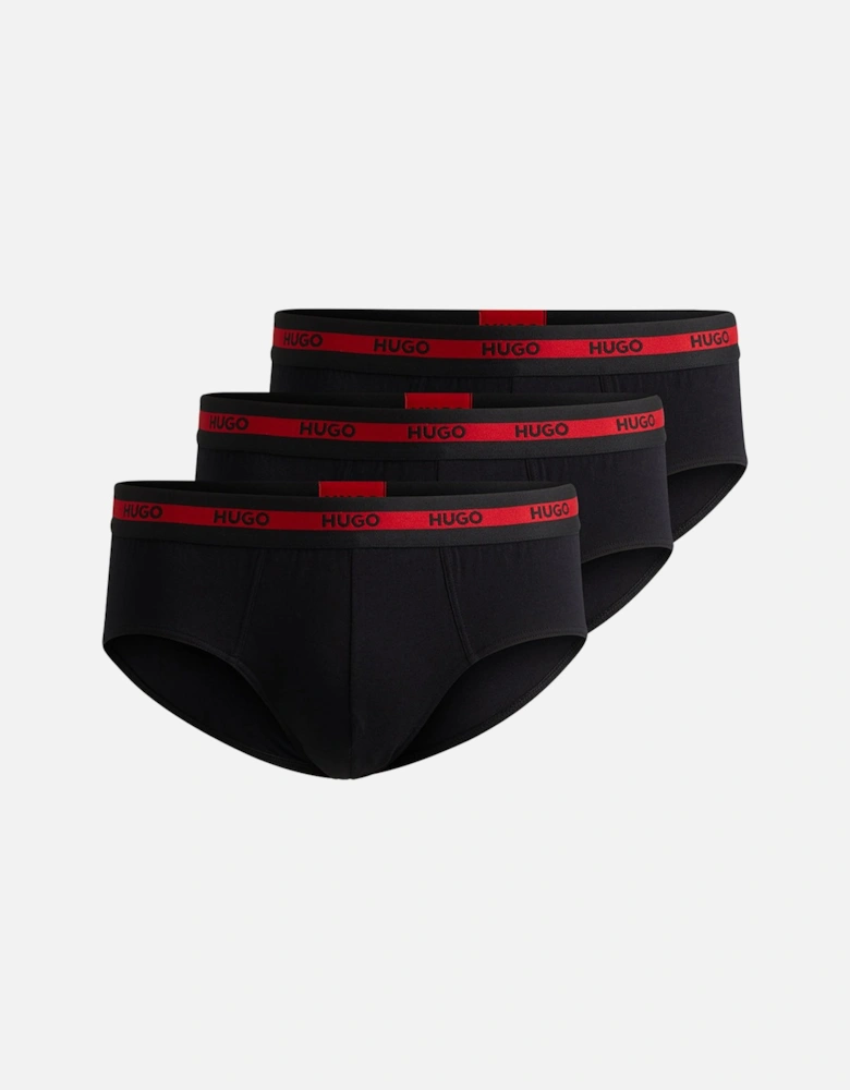 Men's 3-Pack Stretch Cotton Briefs, Black