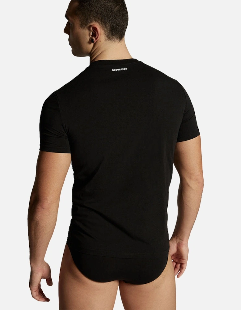 2-Pack Basic V-Neck T-Shirts, Black