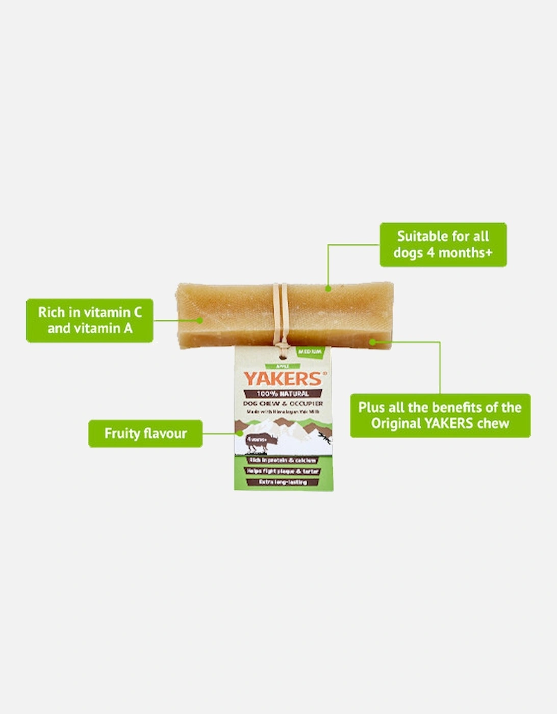 Yakers Dog Chew Apple Medium, 2 of 1