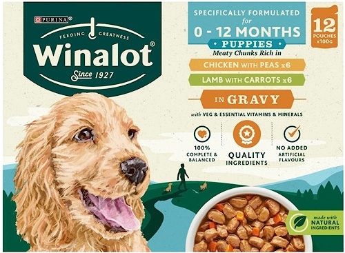 Winalot Puppy Food Pouches Mixed in Gravy 12x100g