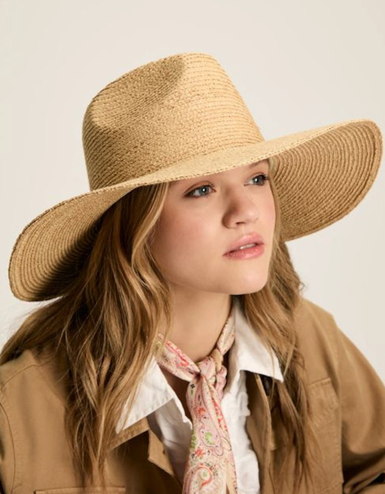 Women's Seville Natural Straw Fedora Hat