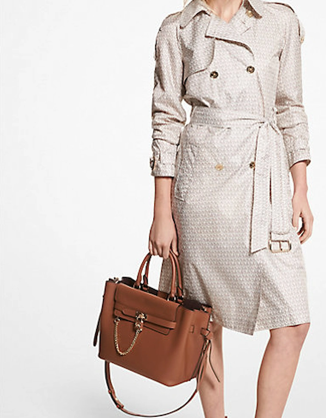 Logo Print Satin Ciré Trench Coat, 3 of 2