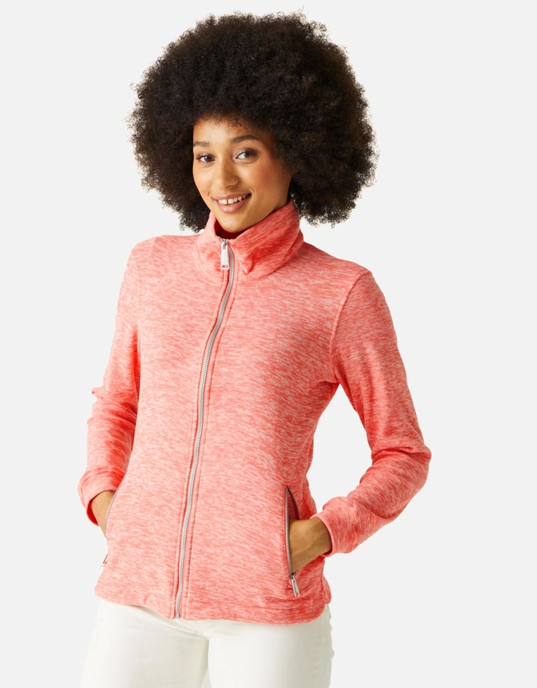 Womens/Ladies Azaelia Marl Full Zip Fleece Jacket