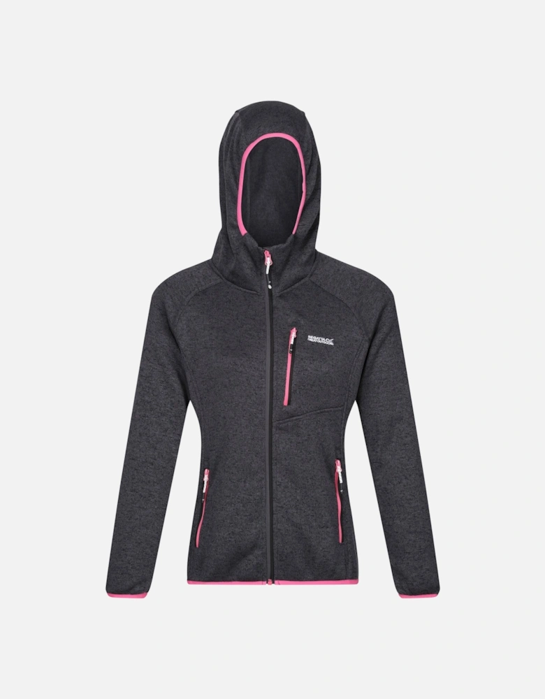 Womens/Ladies Newhill Marl Hooded Fleece Jacket