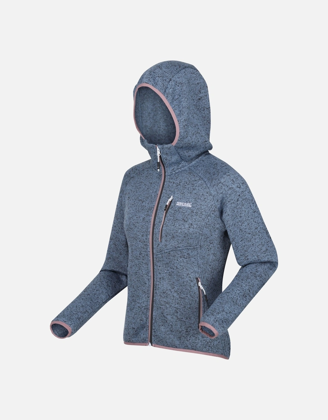 Womens/Ladies Newhill Marl Hooded Fleece Jacket