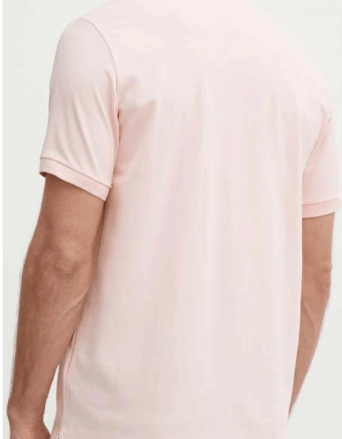 Cotton Embroidered Logo Pink Polo Shirt