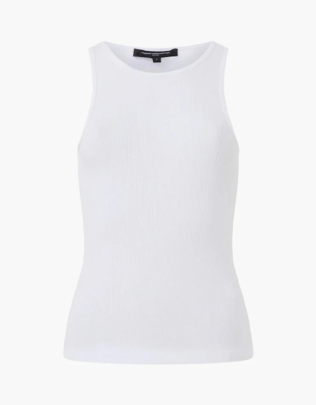 Rassia Sheryle Ribbed Tank Top White