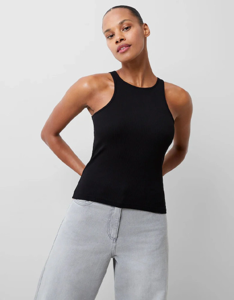 Rassia Sheryle Ribbed Tank Top Black